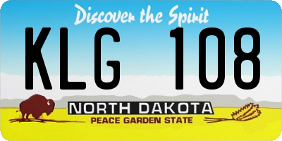 ND license plate KLG108