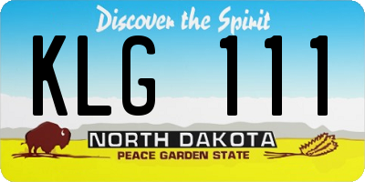 ND license plate KLG111