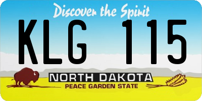 ND license plate KLG115
