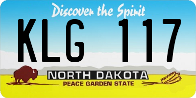 ND license plate KLG117