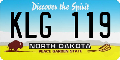 ND license plate KLG119