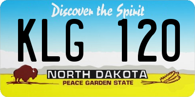 ND license plate KLG120