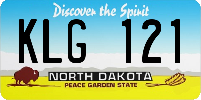 ND license plate KLG121