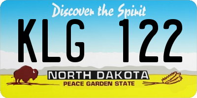 ND license plate KLG122