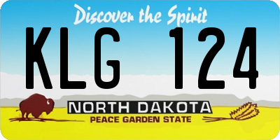 ND license plate KLG124