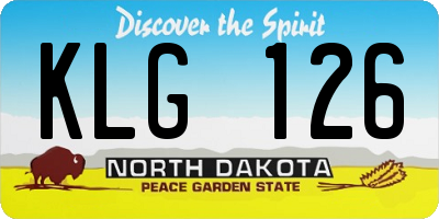 ND license plate KLG126