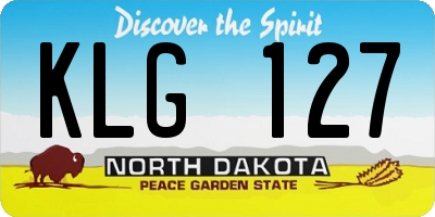ND license plate KLG127