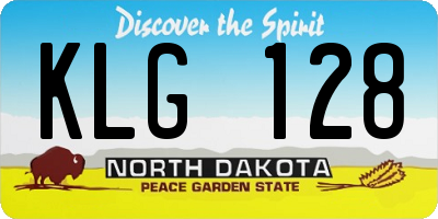 ND license plate KLG128
