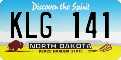 ND license plate KLG141