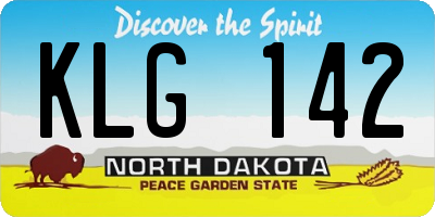 ND license plate KLG142