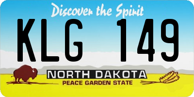 ND license plate KLG149