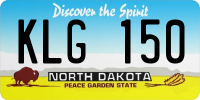 ND license plate KLG150