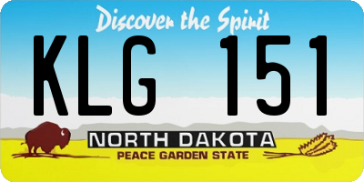 ND license plate KLG151