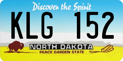 ND license plate KLG152
