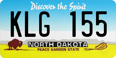 ND license plate KLG155
