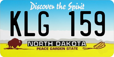 ND license plate KLG159
