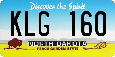 ND license plate KLG160