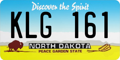 ND license plate KLG161