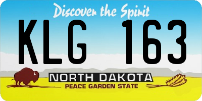 ND license plate KLG163