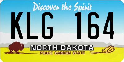 ND license plate KLG164