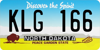 ND license plate KLG166