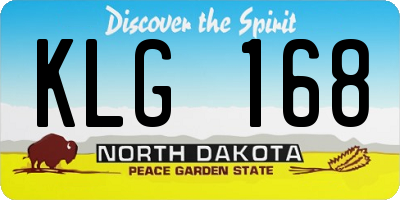 ND license plate KLG168