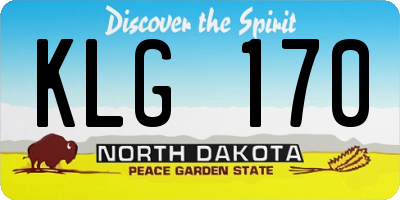 ND license plate KLG170