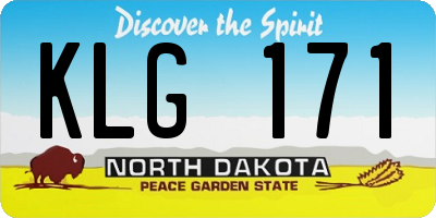 ND license plate KLG171