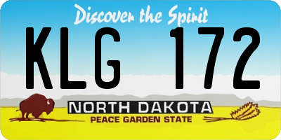 ND license plate KLG172