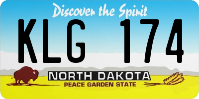 ND license plate KLG174