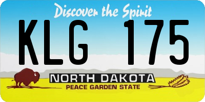 ND license plate KLG175