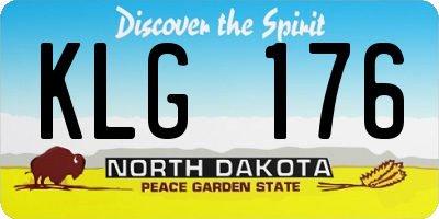 ND license plate KLG176