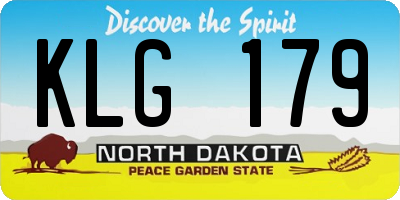 ND license plate KLG179
