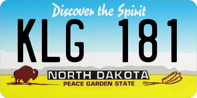 ND license plate KLG181