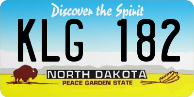 ND license plate KLG182