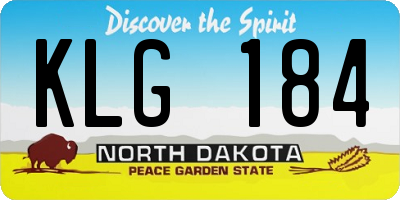 ND license plate KLG184