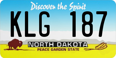 ND license plate KLG187