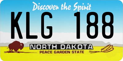ND license plate KLG188