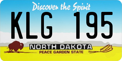 ND license plate KLG195