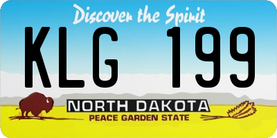 ND license plate KLG199