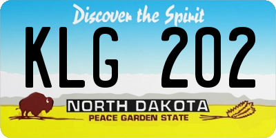 ND license plate KLG202