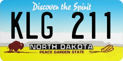 ND license plate KLG211