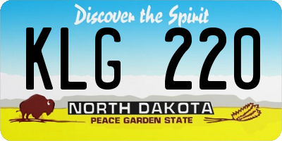 ND license plate KLG220
