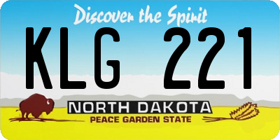 ND license plate KLG221