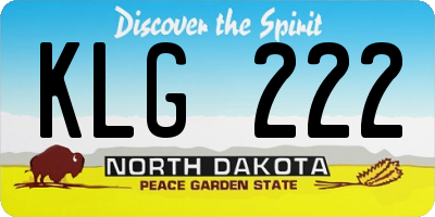 ND license plate KLG222