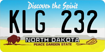 ND license plate KLG232