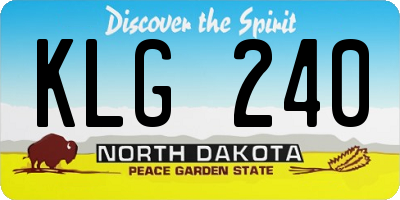 ND license plate KLG240