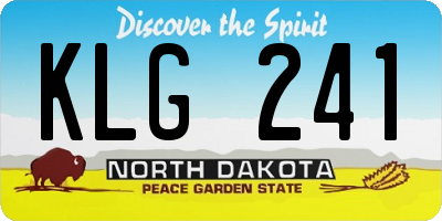 ND license plate KLG241