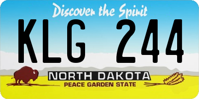 ND license plate KLG244