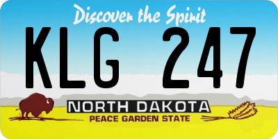 ND license plate KLG247